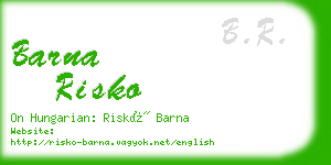 barna risko business card